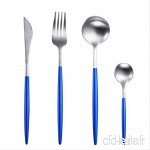 LQMT Vaisselle Set De Vaisselle Fork Spoon Set De Cuisine Couteau   Bleu Argent - B07SS9G47Z